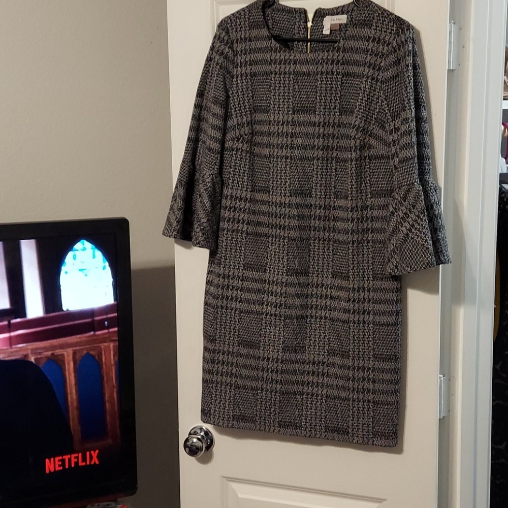Tweed pattern dress